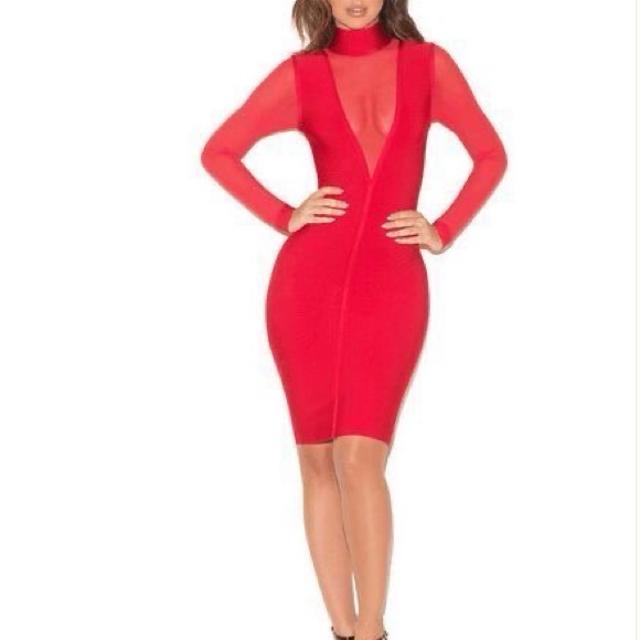 House of CB Elegant Red Dress - Picture 5 of 5